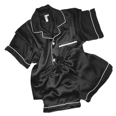 Black Silk Shorts - ELORA OFFICIAL PJs